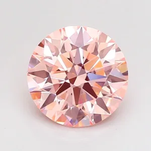 2 Carat Round Fancy Intense Pink VVS2 Lab Diamond