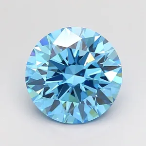 2 Carat Round Fancy Vivid Blue VS1 Lab Diamond