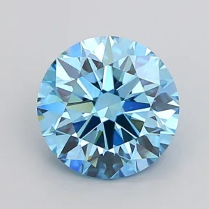 2 Carat Round Fancy Vivid Blue VS2 Lab Diamond