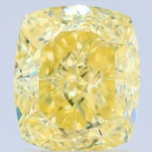 2.01 Carat Cushion Brilliant Fancy Yellow VS2 Natural Diamond