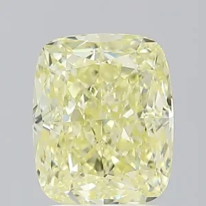 2.01 Carat Cushion Modified Fancy Light Yellow VS1 Natural Diamond