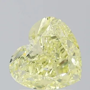 2.01 Carat Heart Fancy Yellow SI2 Natural Diamond