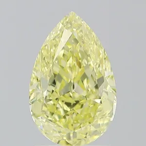 2.01 Carat Pear Fancy Intense Yellow VVS1 Natural Diamond