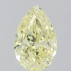 2.01 Carat Pear Fancy Light Yellow VS2 Natural Diamond
