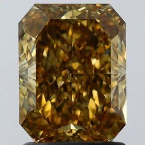 2.01 Carat Radiant Fancy Deep Yellow VVS2 Natural Diamond