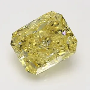 2.01 Carat Radiant Fancy Intense Yellow VS1 Natural Diamond