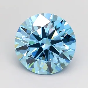 2.02 Carat Round Fancy Vivid Blue VVS2 Lab Diamond