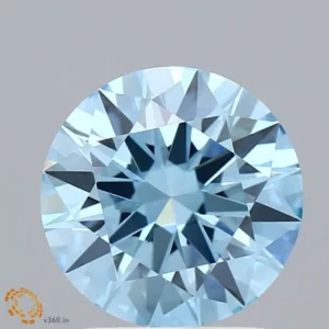 2.03 Carat Round Fancy Vivid Blue VS1 Lab Diamond