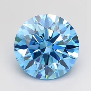 2.03 Carat Round Fancy Vivid Blue VS2 Lab Diamond