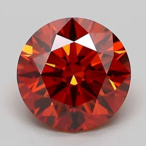 2.04 Carat Round Fancy Vivid Orange VS1 Lab Diamond