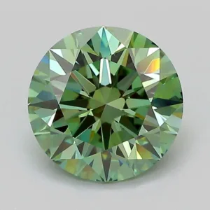 2.06 Carat Round Fancy Vivid Green VS1 Lab Diamond
