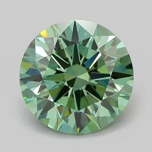 2.08 Carat Round Fancy Vivid Green VS1 Lab Diamond