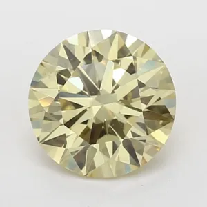 2.08 Carat Round Fancy Yellow VS2 Lab Diamond