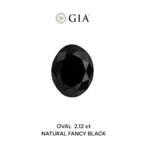 2.12 Carat Oval Fancy Black VVS2 Natural Diamond