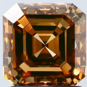 2.29 Carat Square Emerald Fancy Dark Brown VS1 Natural Diamond