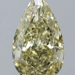 2.5 Carat Pear Fancy Yellow VS2 Natural Diamond