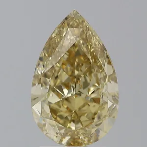 2.5 Carat Pear Fancy Yellow VS2 Natural Diamond
