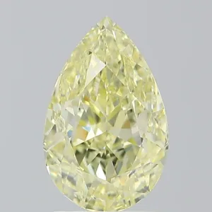 2.51 Carat Pear Fancy Light Yellow VVS2 Natural Diamond