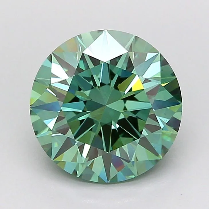 2.52 Carat Round Fancy Vivid Green VS1 Lab Diamond 1 2.52 Carat Round Fancy Vivid Green VS1 Lab Diamond