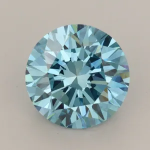 2.97 Carat Round Fancy Vivid Blue VVS2 Lab Diamond