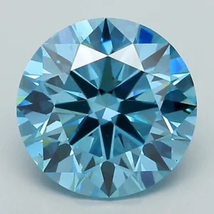 2.99 Carat Round Fancy Vivid Blue VS1 Lab Diamond