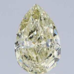 3.01 Carat Pear Fancy Light Yellow VS1 Natural Diamond