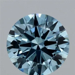 3.01 Carat Round Fancy Vivid Blue VS1 Lab Diamond