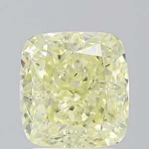 3.02 Carat Cushion Modified Fancy Light Yellow VVS2 Natural Diamond