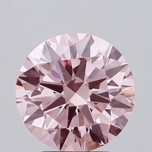 3.03 Carat Round Fancy Vivid Pink VS1 Lab Diamond