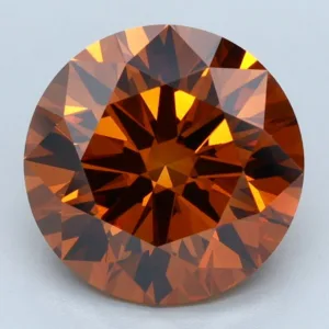 3.04 Carat Round Fancy Vivid Orange VS1 Lab Diamond