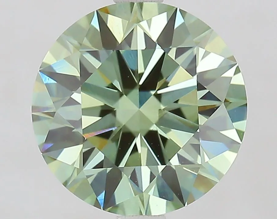 3.08 Carat Round Fancy Vivid Green VS1 Lab Diamond 1 3.08 Carat Round Fancy Vivid Green VS1 Lab Diamond
