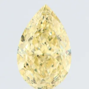 3.16 Carat Pear Fancy Yellow VVS2 Natural Diamond