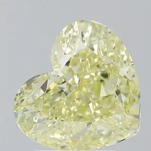3.22 Carat Heart Fancy Light Yellow SI1 Natural Diamond