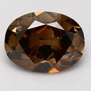 3.38 Carat Oval Fancy Dark Brown SI2 Natural Diamond
