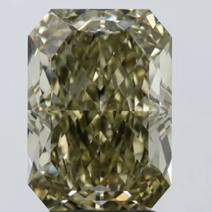 3.52 Carat Radiant Fancy Yellow VS2 Natural Diamond