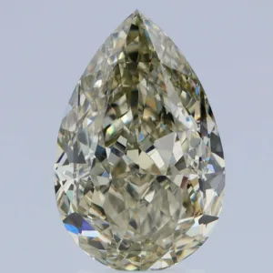 3.6 Carat Pear Fancy Yellow VS2 Natural Diamond
