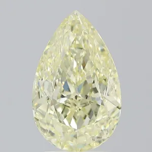 3.7 Carat Pear Fancy Light Yellow SI1 Natural Diamond