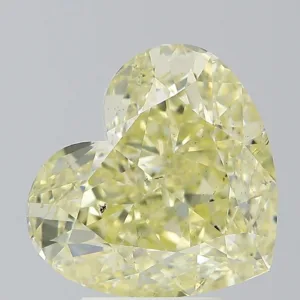 5.01 Carat Heart Fancy Yellow SI2 Natural Diamond