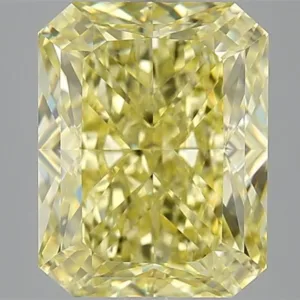 5.01 Carat Radiant Fancy Intense Yellow VS2 Natural Diamond