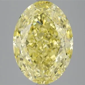 5.58 Carat Oval Fancy Intense Yellow VVS2 Natural Diamond