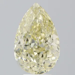 6.03 Carat Pear Fancy Light Yellow VVS2 Natural Diamond