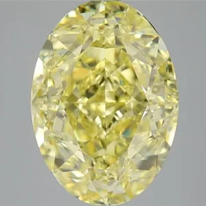 6.29 Carat Oval Fancy Intense Yellow VVS1 Natural Diamond