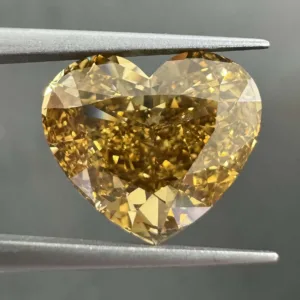 8.02 Carat Heart Fancy Deep Brown Yellow VS2 Natural Diamond