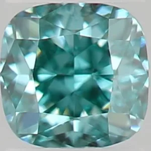 0.05 Carat Cushion Brilliant Fancy Vivid Green Natural Diamond