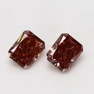 0.24 Carat Radiant Fancy Deep Orange SI2 Natural Diamond