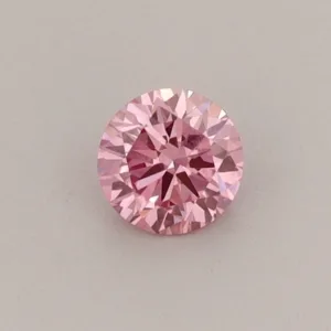 0.29 Carat Round Fancy Vivid Pink VS1 Lab Diamond