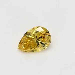 0.3 Carat Pear Fancy Vivid Yellow SI1 Natural Diamond