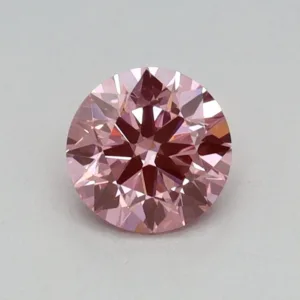 0.35 Carat Round Fancy Vivid Pink VS1 Lab Diamond