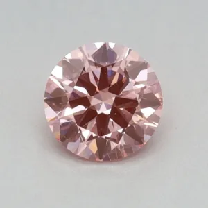 0.37 Carat Round Fancy Vivid Pink VS1 Lab Diamond