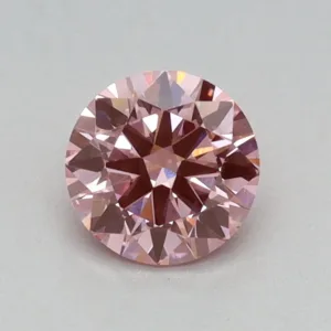 0.41 Carat Round Fancy Vivid Pink VS1 Lab Diamond